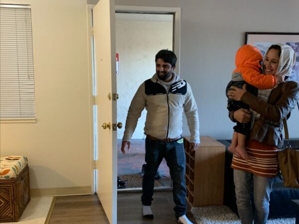 Afghan family home after