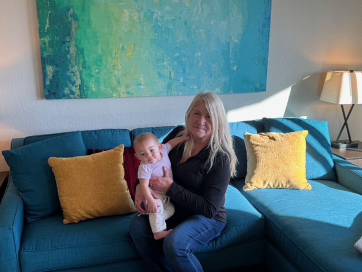 Megan with her granddaughter